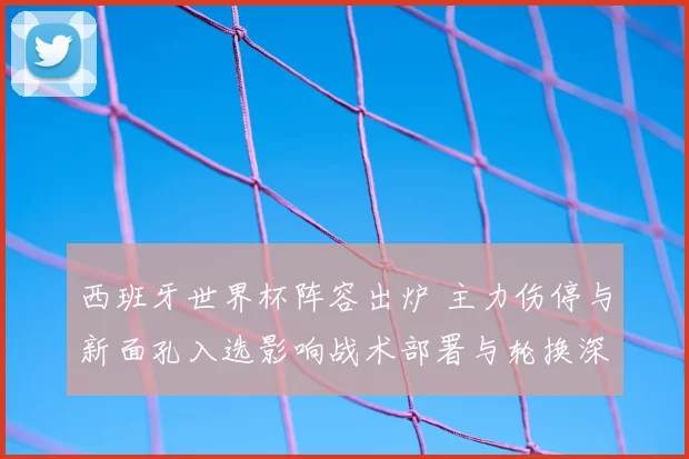 西班牙世界杯阵容出炉 主力伤停与新面孔入选影响战术部署与轮换深度